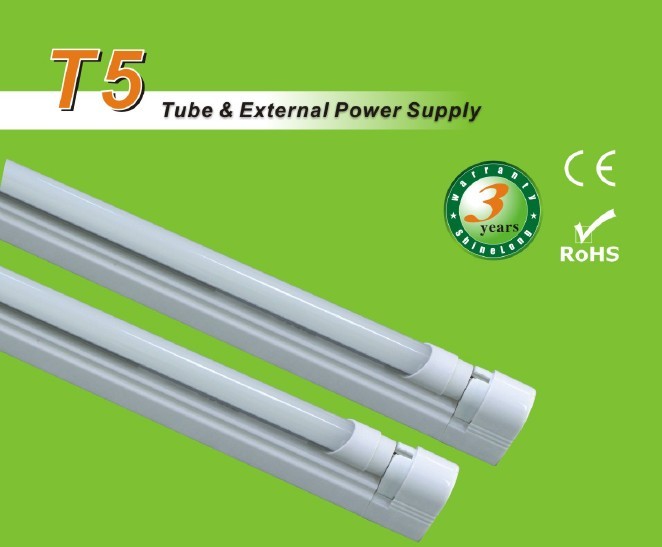 RoHS Approved T5 (External Power Supply) LED Tube Lights (AC/DC)